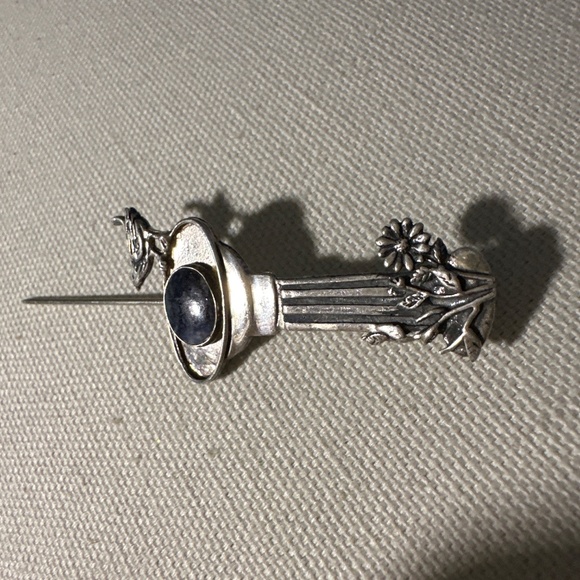 trifari Sterling silver brooche with Australian opal - Picture 2 of 10